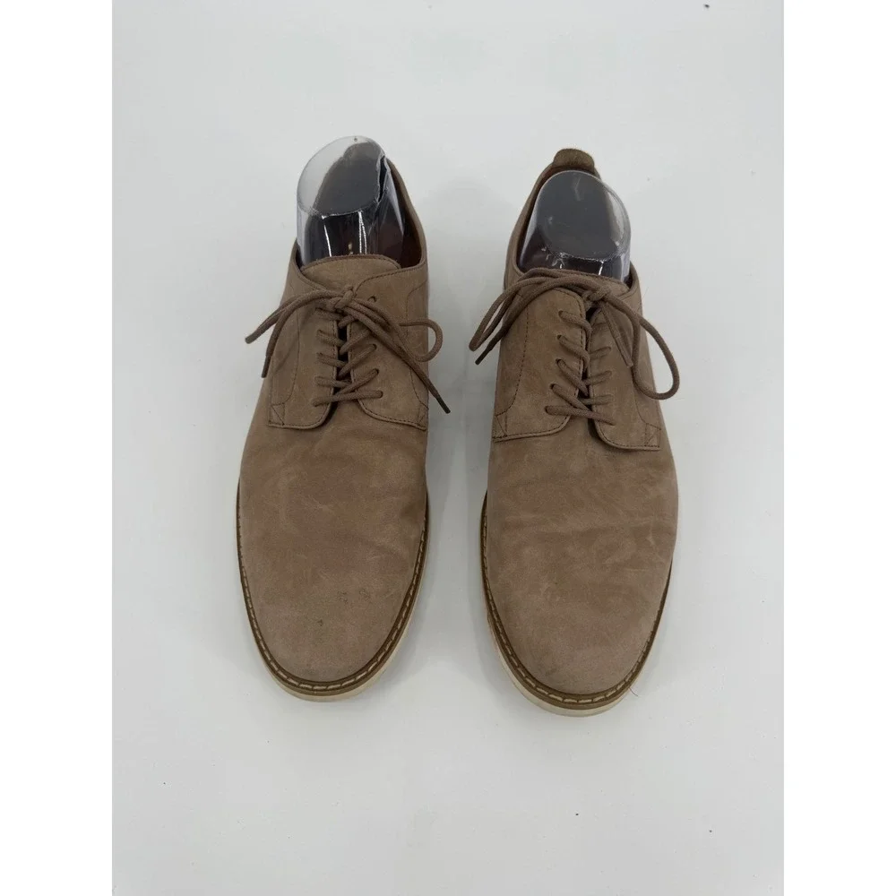 Aldo Mens Taupe Brown Nubuck Derby Shoes Lace Up Dress Casual Size 10 EUR 43